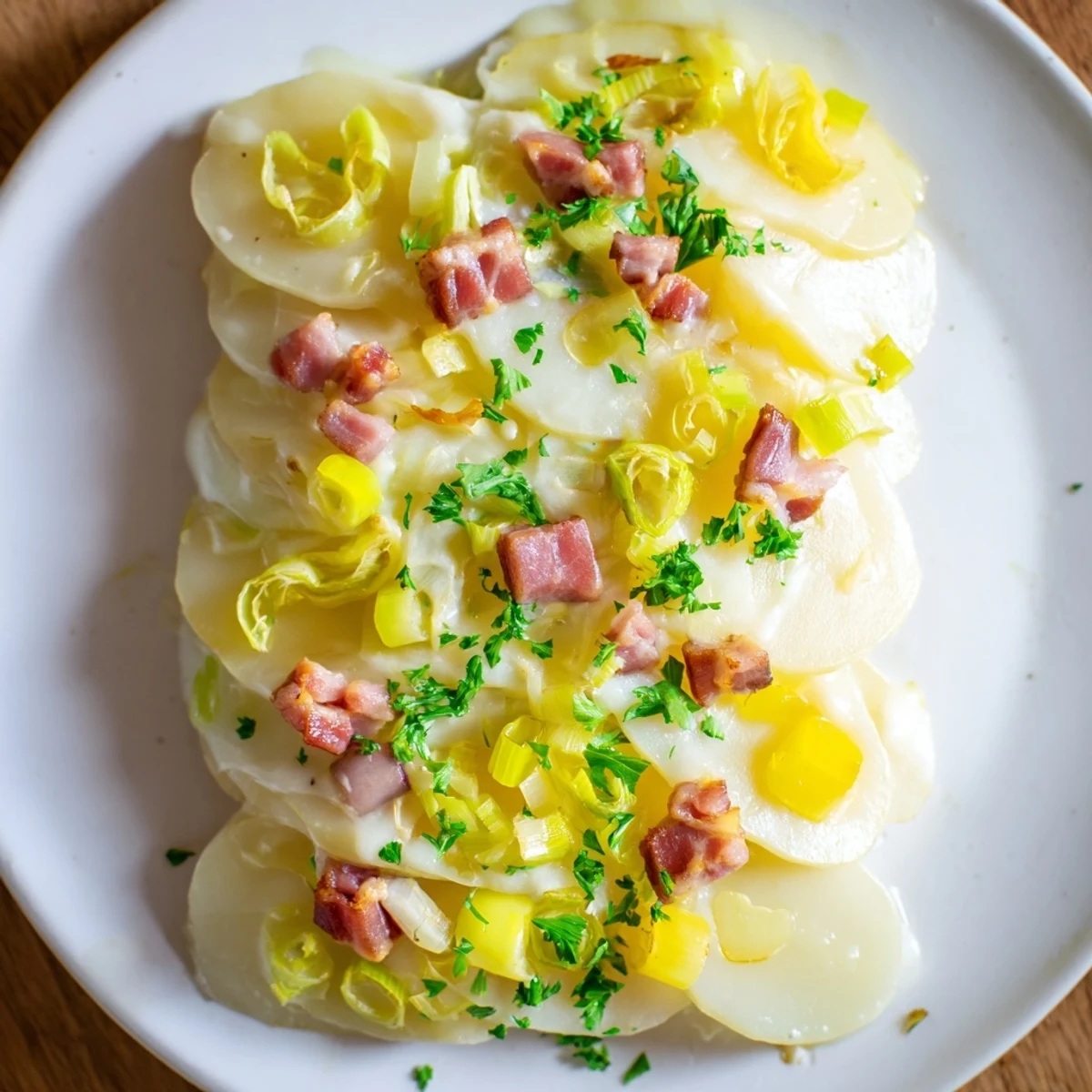 Deutscher Kartoffel Lauch Auflauf