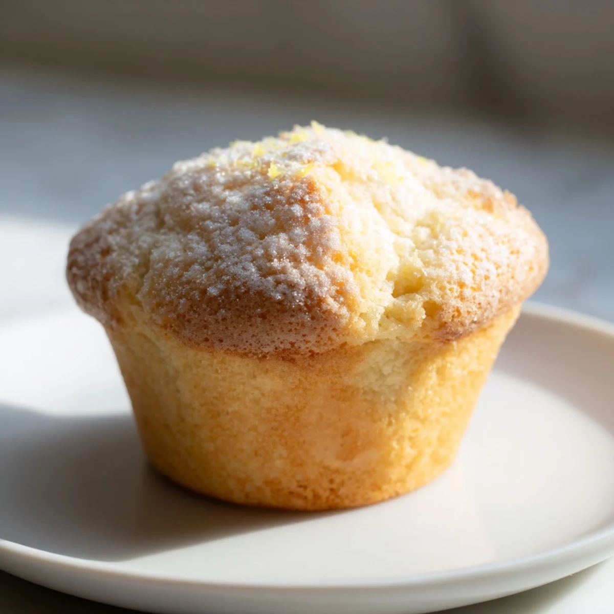 Warm fluffy quark muffins, served with fresh berries, perfect for a sweet and easy snack.