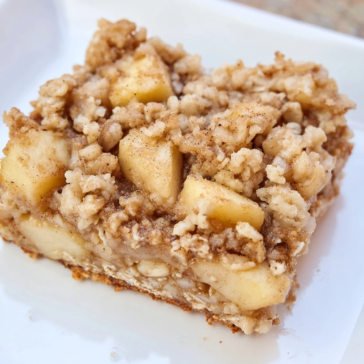 Warm Apple Streusel Breakfast Bars, a delicious and easy breakfast treat, baked to golden perfection.