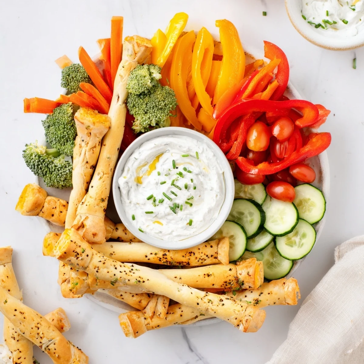 Dinosaurier Brotstangen und Gemüse