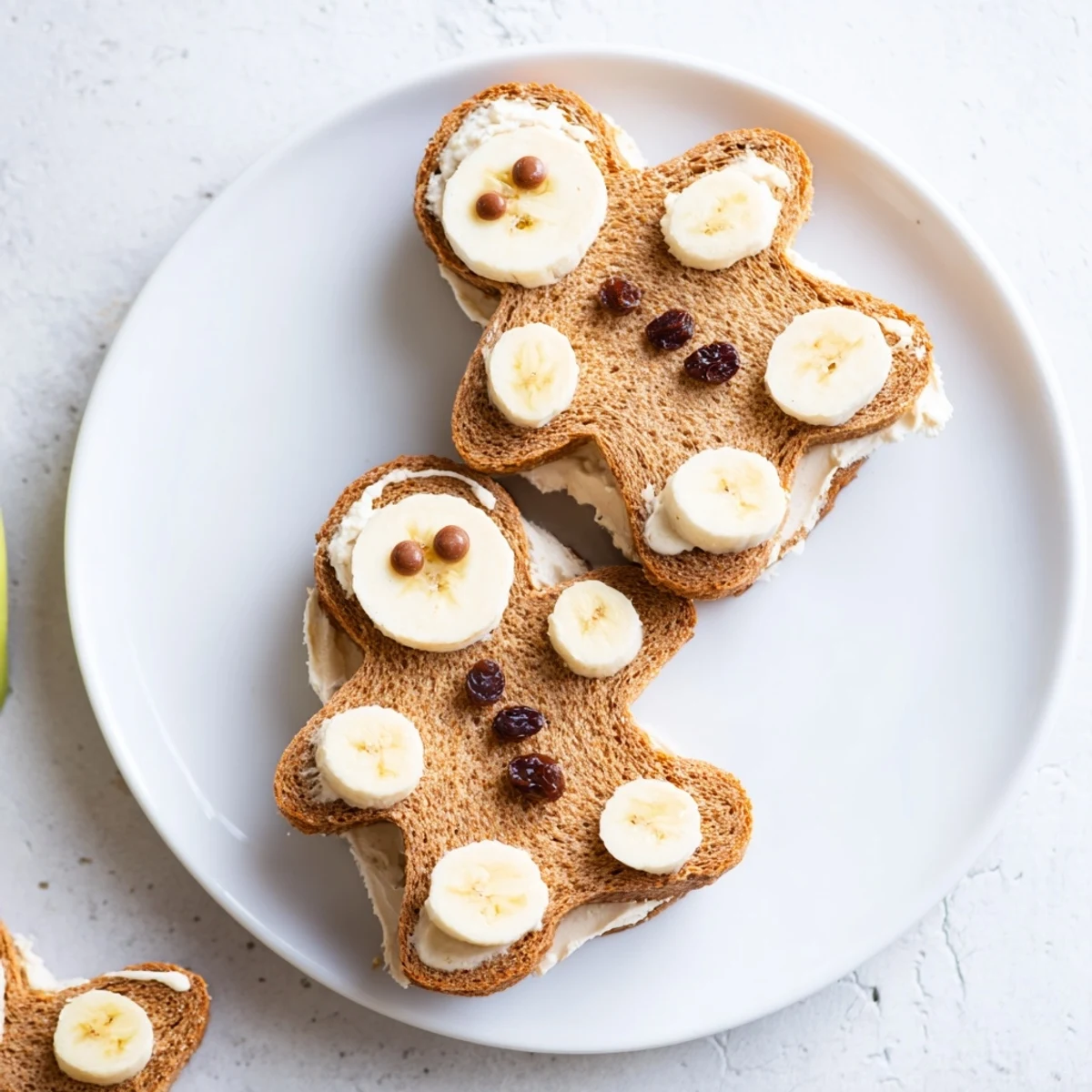 Adorable gingerbread man sandwich cutouts ready, fun for lunches or a festive celebration.