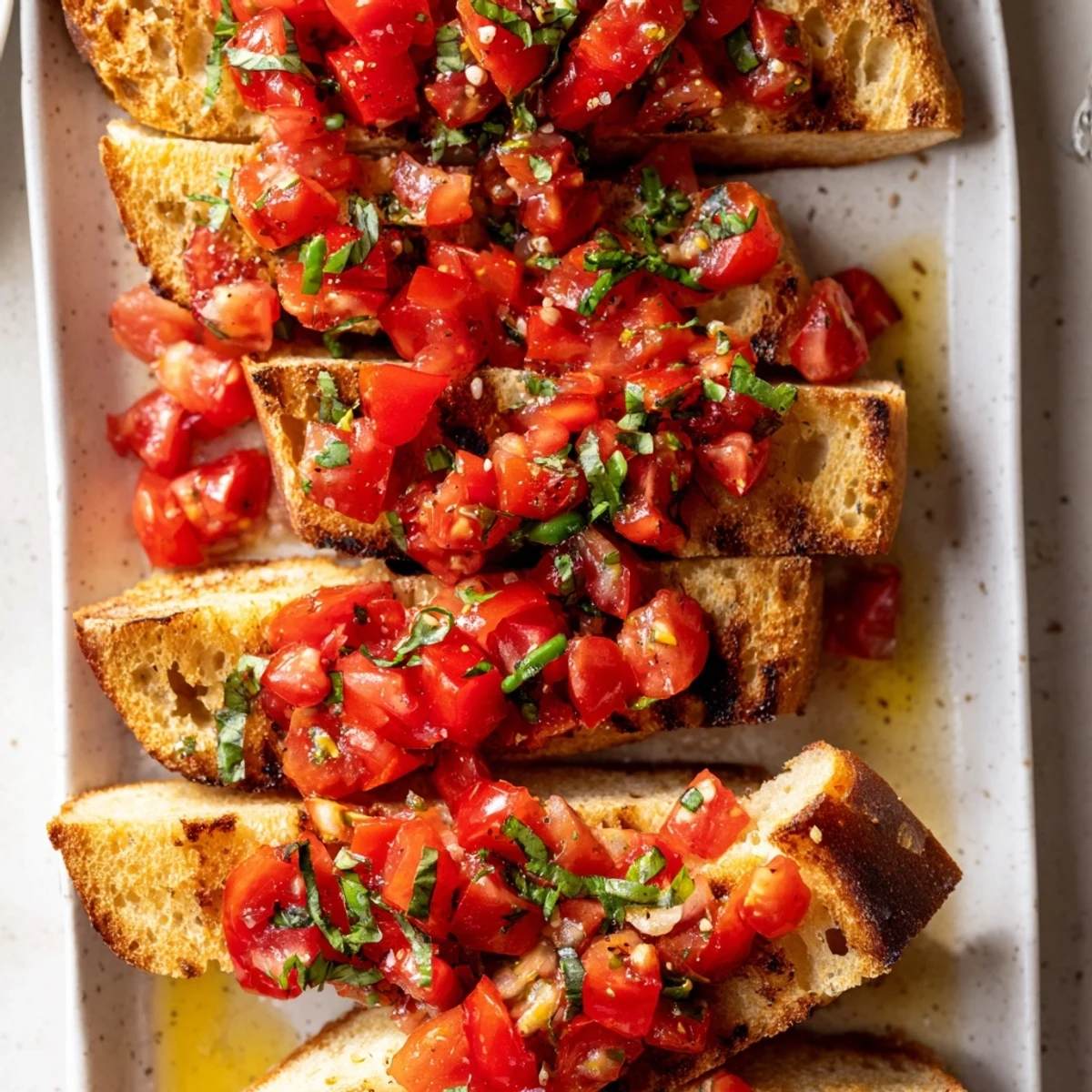 Bruschetta Toasts diagonal angerichtet #108