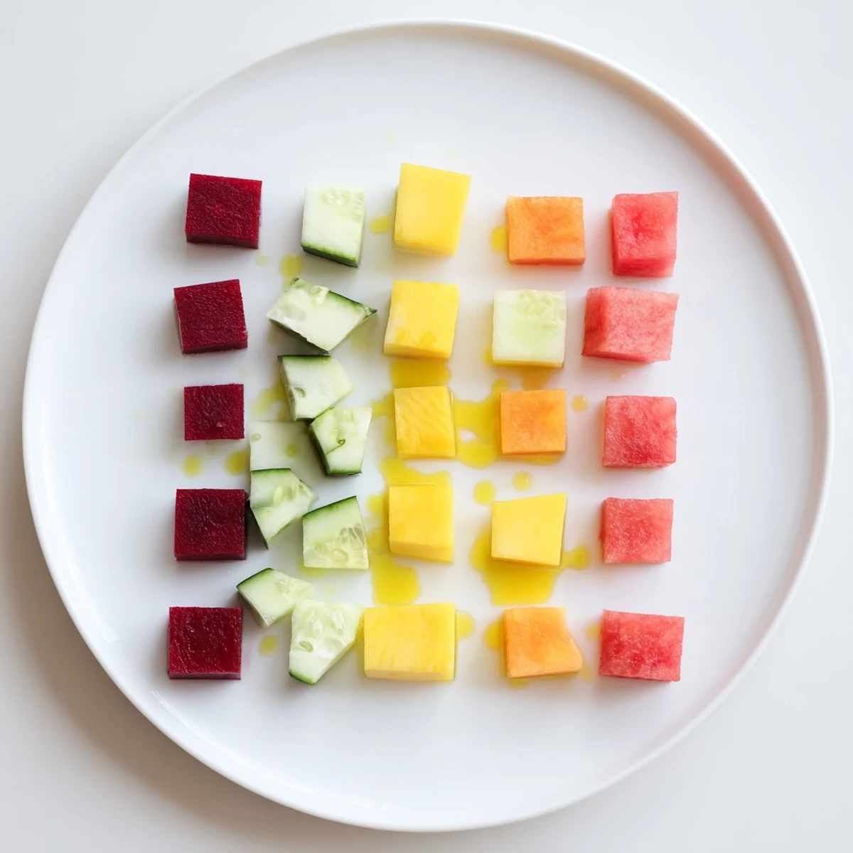 Würfel Salat Minimalistisch Frisch