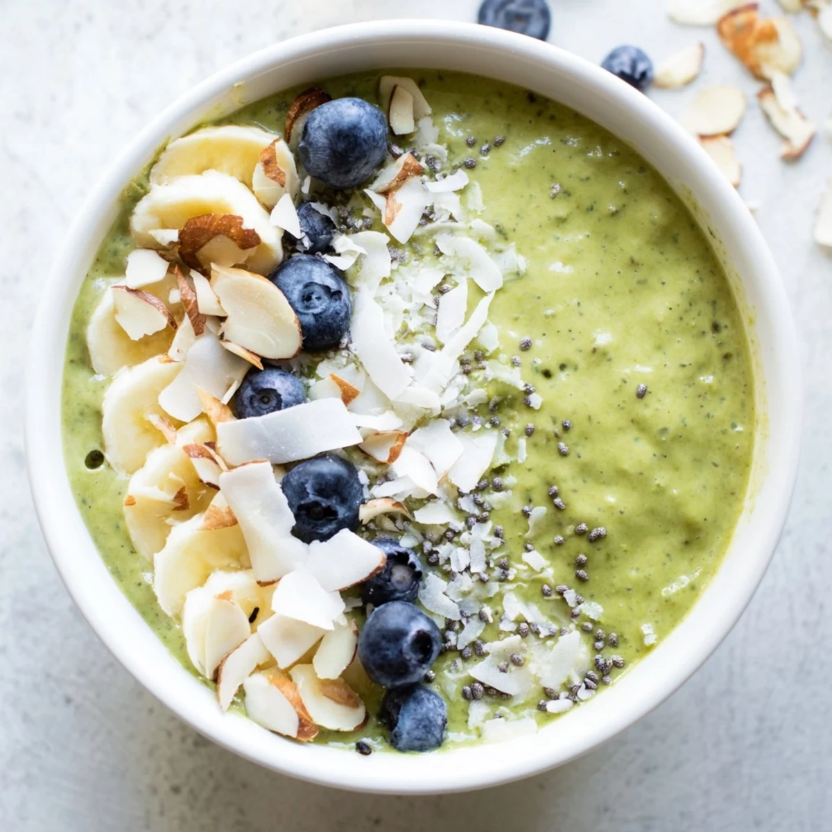 Creamy Matcha Overnight Oats topped with fresh berries, a delightful, vibrant breakfast bowl.