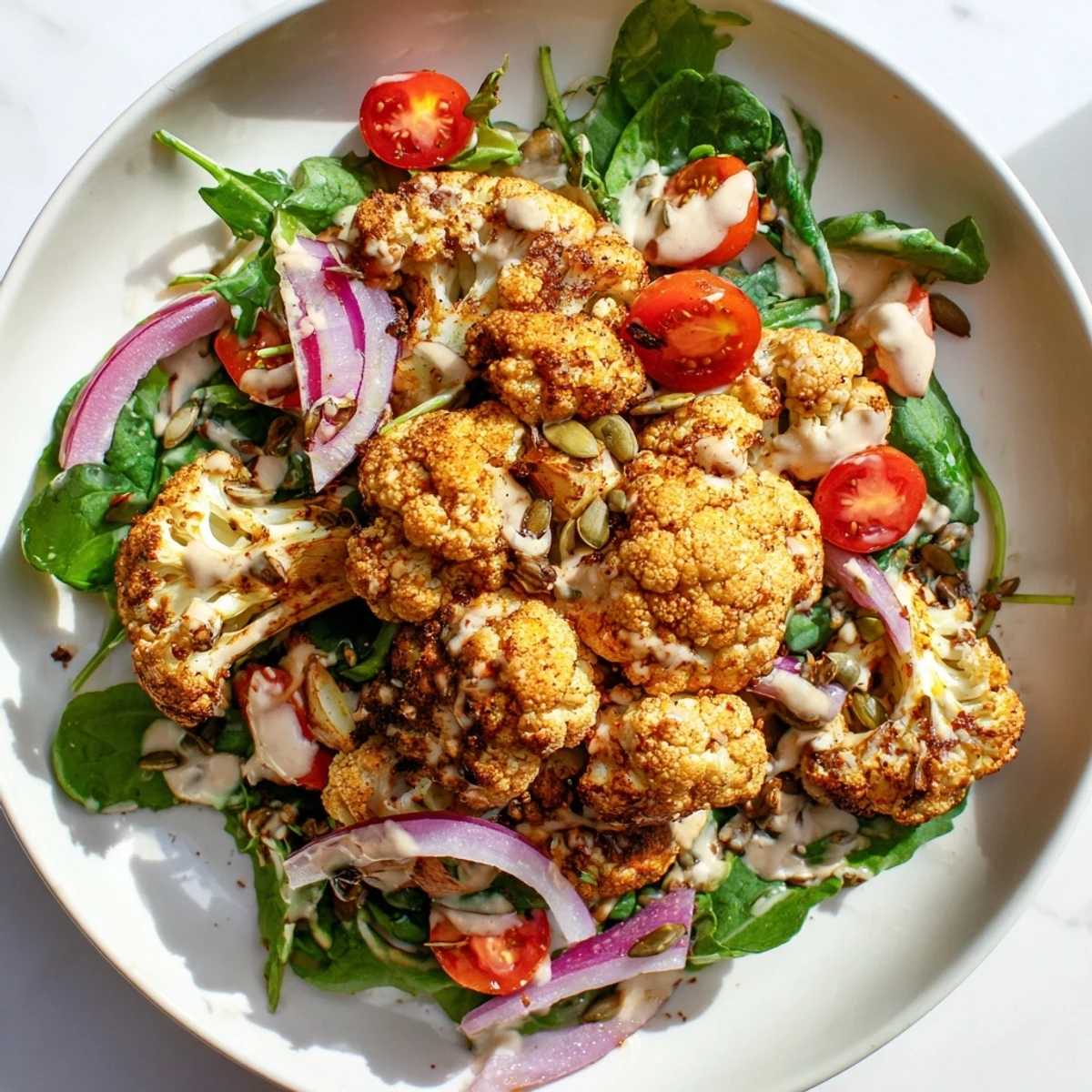 Knuspriger Blumenkohl Salat