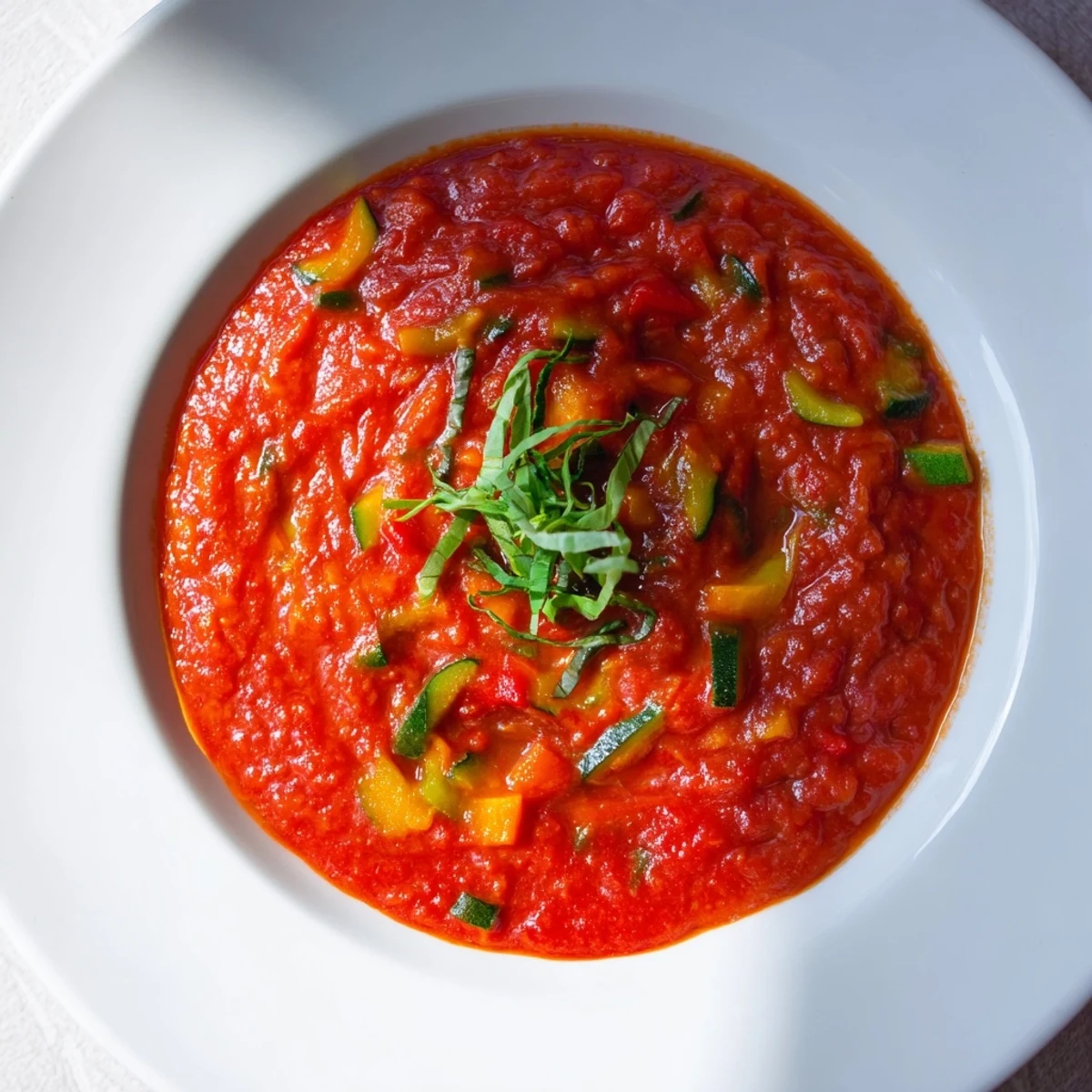 Creamy Veggie-Loaded Tomato Pasta Sauce, perfect for pasta night, with blended vegetables and spices.