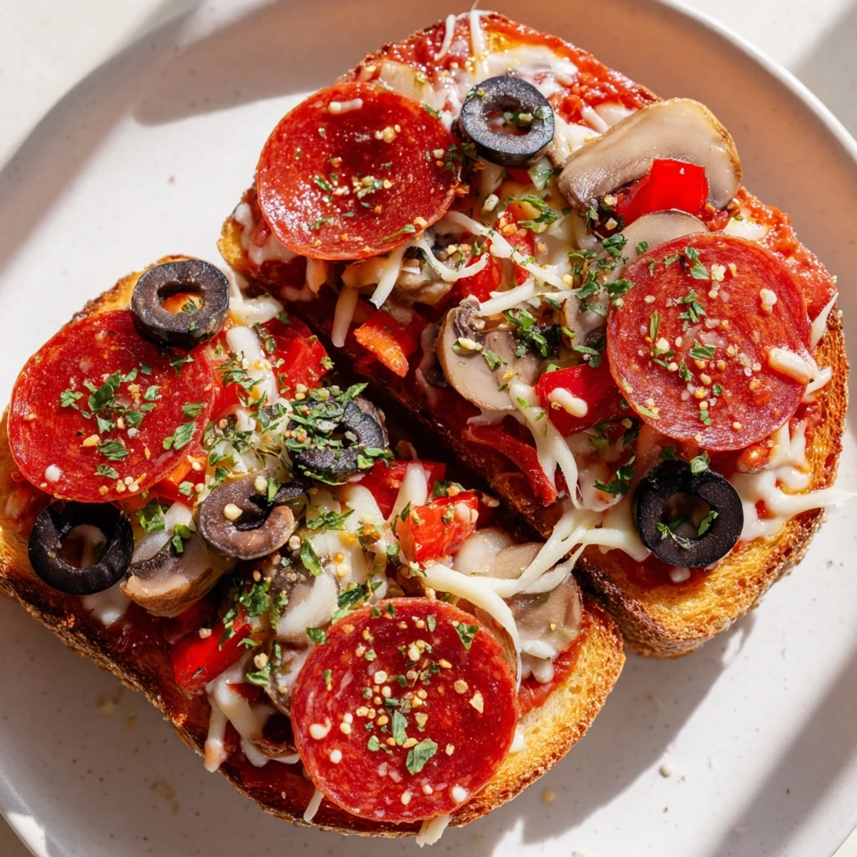 Knuspriger Airfryer Pizza Toast