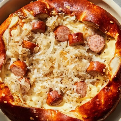 Bratwurst Sauerkraut Pretzel Crust