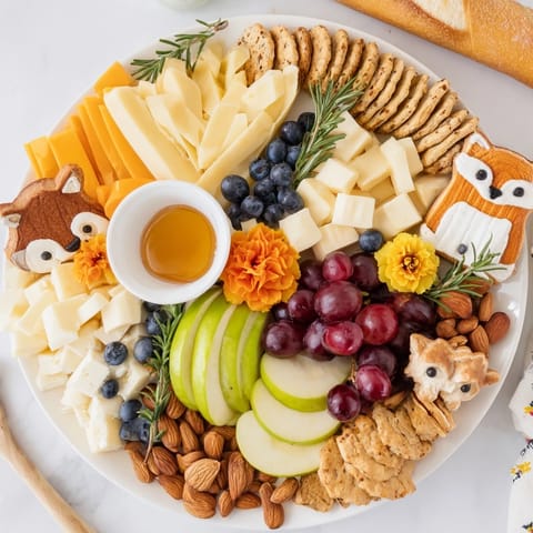 Gemütliches Waldtier Genussbrett