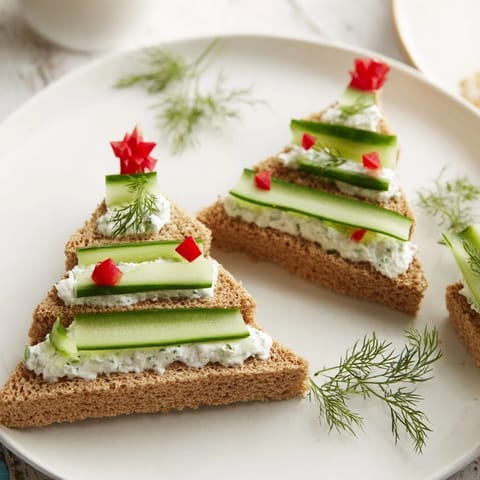 Gurke Creme Käse Bäume