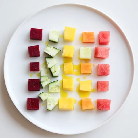 Würfel Salat Minimalistisch Frisch