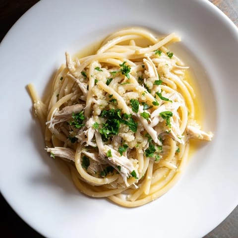 Knoblauch Butter Bucatini Huhn