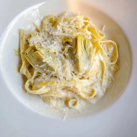 Cremig Zitronen Artischocke Pasta