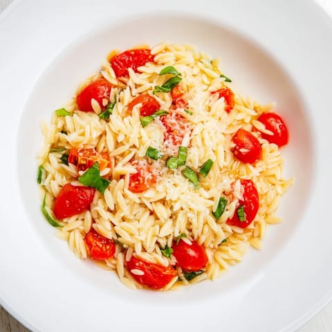 Orzo mit Tomate Parmesan