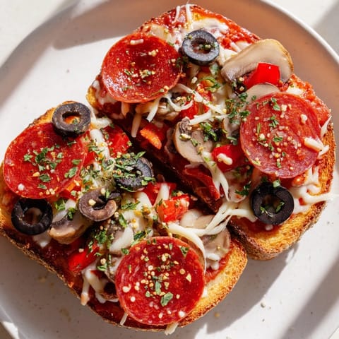 Knuspriger Airfryer Pizza Toast
