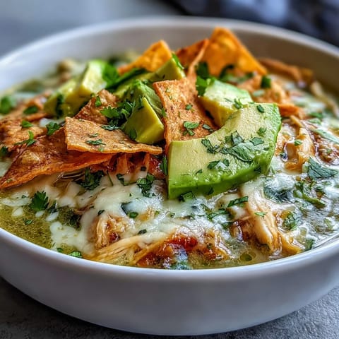 Cremige Hühnchen Tortilla Suppe