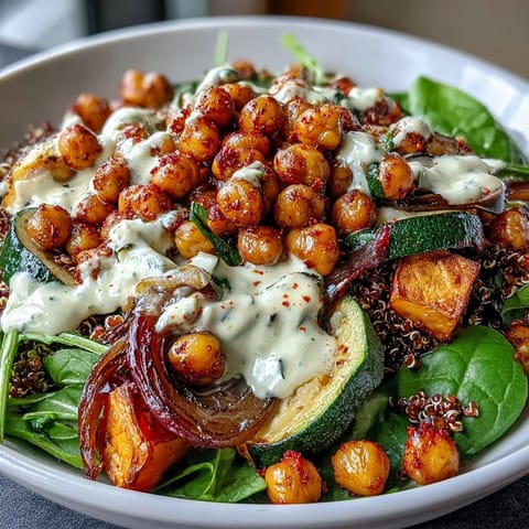 Geröstete Kichererbsen Power Bowl