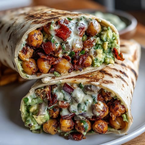 Spicy Chickpea Avocado Wrap