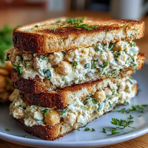 2. Proteinreiche Kichererbsensalat-Füllung mit Dijon-Senf-Dressing, ideal für ein schnelles und gesundes Mittagessen.  