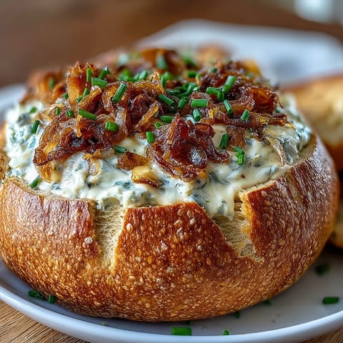Sauerteig Zwiebel Dip Bowl