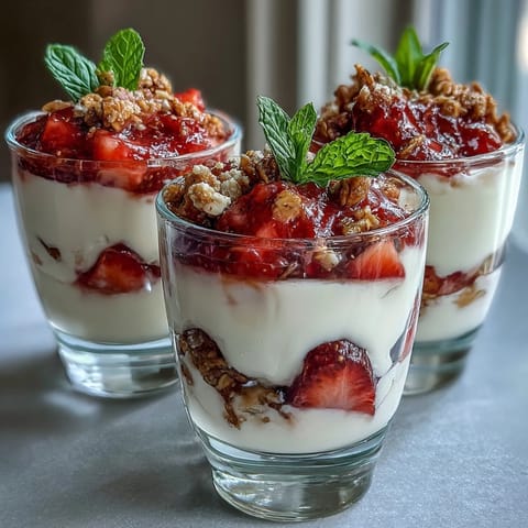 Mini Erdbeer Joghurtschichten