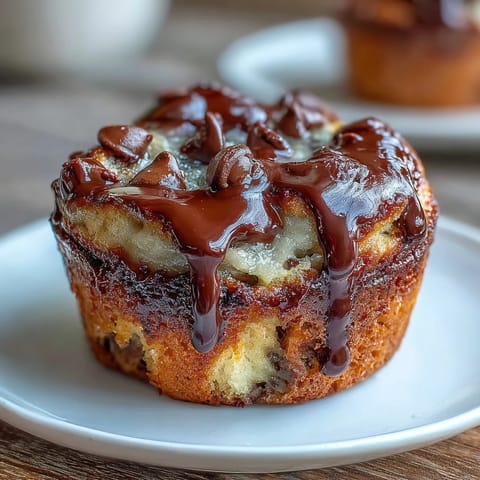 Feuchte Bananenmuffins mit saurem Sauerteig-Abfall und geschmolzenen Schokoladenstückchen, ideal zum Frühstück oder als Snack.