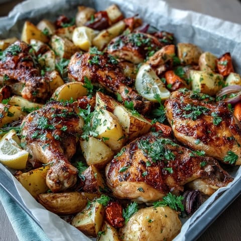 Hühnchen mit Kartoffeln & Karotten