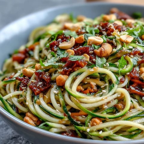 Gesunde Zucchini Nudelpfanne