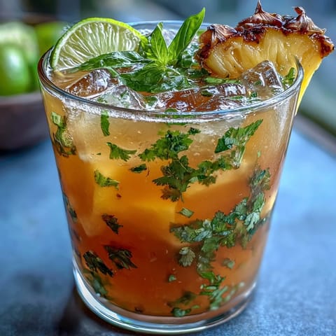 Hier sind drei eindeutige, SEO-optimierte ALT-Texte für das Rezeptfoto "Pineapple Basil Agua Fresca", die den angegebenen Anforderungen entsprechen: