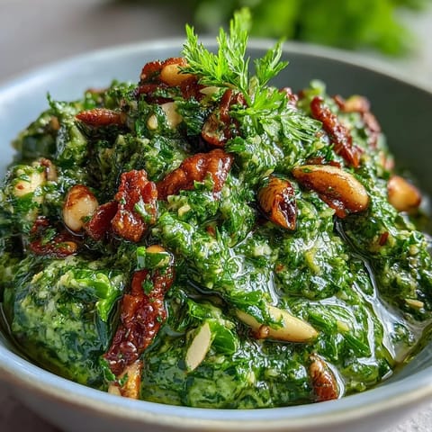 Löwenzahn Pesto Knoblauch Pinien