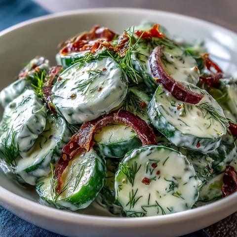 Cremig Gurken Dill Salat