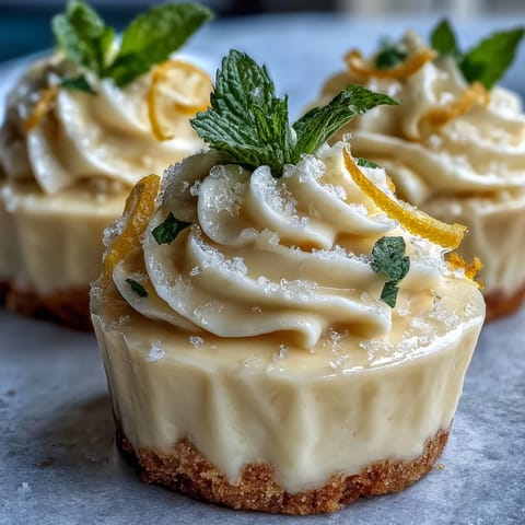 Zitronen-Mousse in Gläsern mit Shortbread-Keksen – ein heller, cremiger Nachtisch mit buttrigen Keksen.  