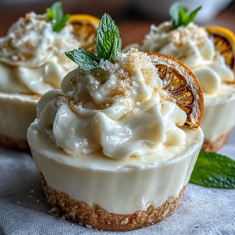 Elegante Zitronen-Mousse in Gläsern mit Shortbread-Keksen – perfekt für den Frühling.  