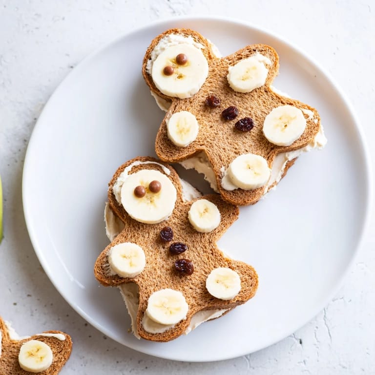 Adorable gingerbread man sandwich cutouts ready, fun for lunches or a festive celebration.