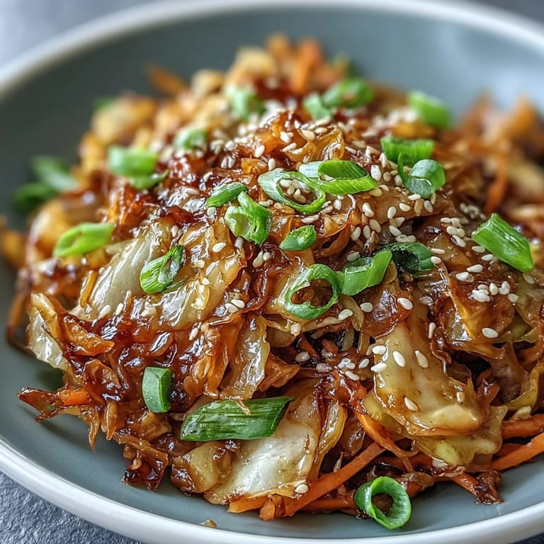 Frisch gewürzte Hot and Sour Cabbage wird im Ofen gebacken und mit Sesam bestreut serviert.