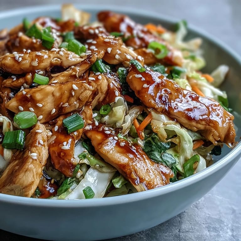 Frisch gewürztes Hähnchen brät mit Zwiebeln, Knoblauch und Ingwer, garniert mit Sesam und knackigen Karotten im wok.