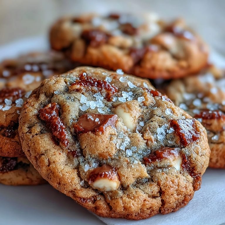 Ein Korb warmer Brown Butter Hojicha & Earl Grey Cookies mit nussigem Aroma und Earl Grey Krümeln, bereit zum Genießen.