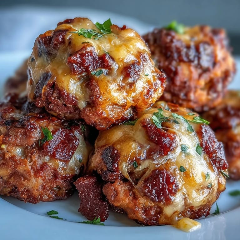Savory Rotel Sausage Balls served warm with a creamy dipping sauce at a party.