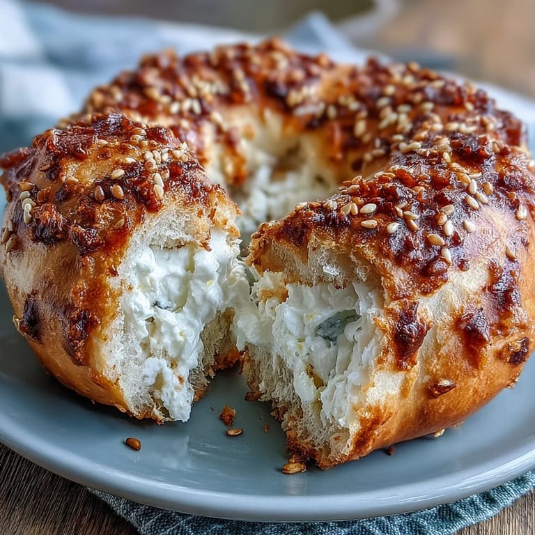 Goldbraune, ohne Hefe zubereitete Bagels mit knuspriger Kruste und weichem Inneren.