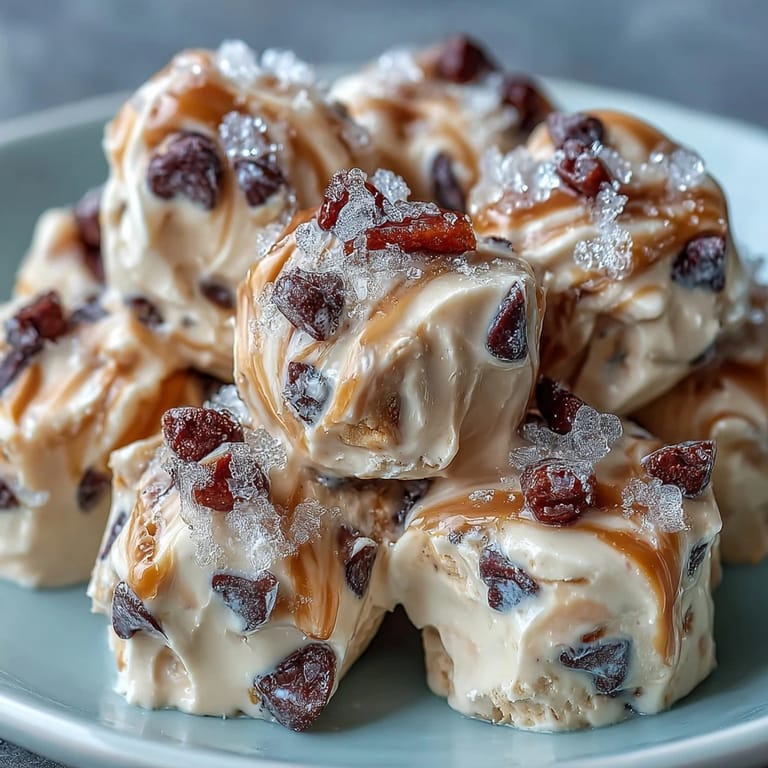 3. Cremige griechische Joghurt-Erdnussbutter-Bissen mit Honig gesüßt, gefroren und mit optionalen Toppings serviert.