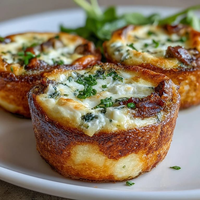 3. Trio of Mini Spring Quiches: Savory pastry shells filled with spinach, mushroom, and ham, beautifully arranged for an elegant spring appetizer spread.