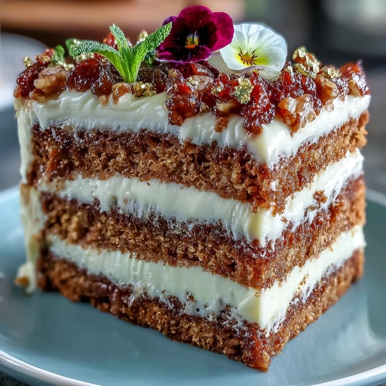 2. Dekadenter Vanille-Schichtkuchen mit Schweizer Baiser-Buttercreme, verziert mit Goldblatt und frischen essbaren Blüten.  