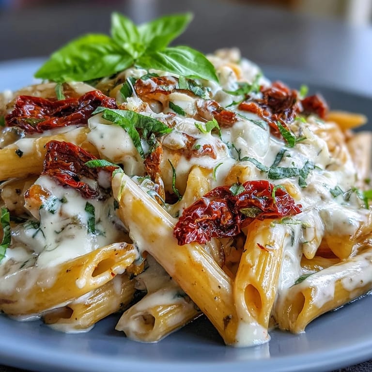 Herrliche Marry Me Pasta, duftend nach Knoblauch, mit cremiger Tomatensauce.