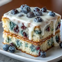 1. Zitroniger Blaubeerbogenkuchen mit frischen Beeren und zarter Glasur für festliche Anlässe.  